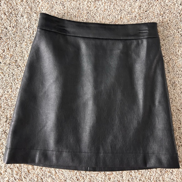 J. Crew Dresses & Skirts - J. Crew Classic Faux Black Leather Skirt